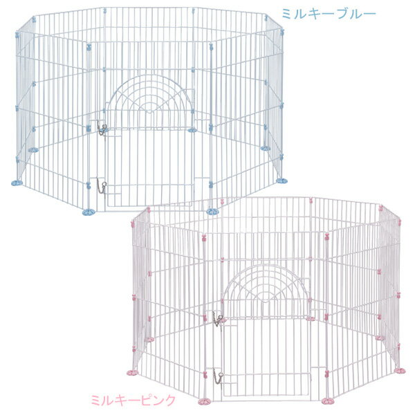 【在庫処分】【完売】【送料無料】アイリスオーヤマ システムサークル（ドア付セット） ST-900B ミルキーピンク・ミルキーブルー[ケージ 小型犬用 屋内用 室内用 ゲージ アイリスオーヤマ サークル ケージ ゲージ 犬] 楽天