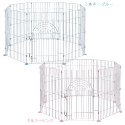 【在庫処分】【完売】【送料無料】アイリスオーヤマ システムサークル（ドア付セット） ST-900B ミルキーピンク・ミルキーブルー[ケージ 小型犬用 屋内用 室内用 ゲージ アイリスオーヤマ サークル ケージ ゲージ 犬] 楽天