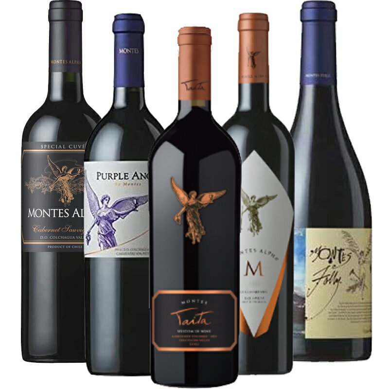 モンテス プレミアム ワイン コンプリートセット 750ml×5本セット[タイタ,M(エム),パープルエンジェル,フォーリーシラー,スペシャルキュベ][チリ 赤 ワインセット 数量限定]