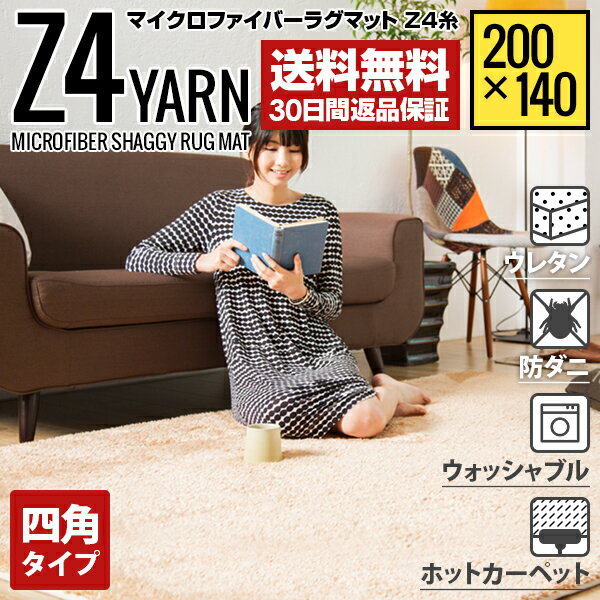 【6H限定もれなくP10倍 本日20時から】 ラグ シャギーラグ 送料無料 rug 200×140 ...:dondon:10001309