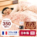 掛け布団 送料無料 日本製 羽毛布団 シングル ダブル フランス産 ホワイトダックダウン ピーチスキン ゴールドラベル