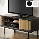【送料無料】90 ローボード (WH/BK) TVボード テレビボード テレビ台 〜32インチ対応 レトロ 収納付 収納 AV機器 リビング コンパクト 小型 北欧 1人暮らし スタイリッシュ モダン 配線穴 配線口 幅90cm ホワイト ブラック 白 黒 脚付 ストライプ 柄 扉 モノトーン おしゃれ