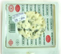 【ロックフォール　カルル(100g)】AOC「世界三大ブルーチーズ」とも呼ばれるフランス産ブルーチーズ。羊乳を洞窟で3ヶ月以上熟成、深みのある味わいが特徴です。　02P25May12