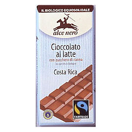 スイス産【アルチェネロ　ミルク・チョコレート(100g)】カカオ分33％無農薬栽培された原料を使用しています。