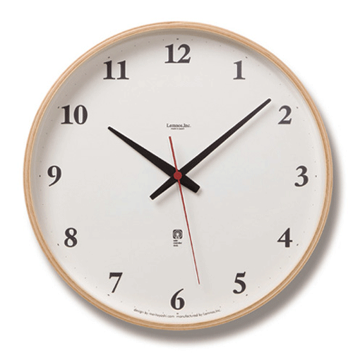 LEMNOS ( レムノス )掛け時計　電波時計plywood*clock　wall clock　ナチュラルLC05-01W-NT10P1Aug12レムノスの美しい掛け時計