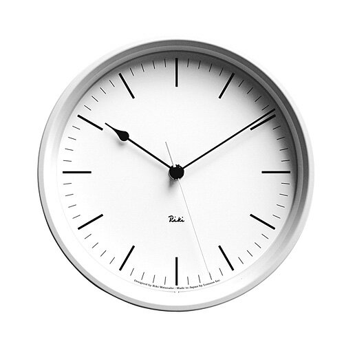 LEMNOS ( レムノス )掛け時計渡辺力Riki Steel Clock　電波時計WR0824　ホワイト10P1Aug12