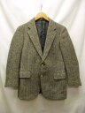 KEY WEST × Harris Tweed キーウエスト × ハリスツイード 千鳥格子柄 ツイード 2B テーラードジャケット グレー サイズ:88 【中古】【送料無料】