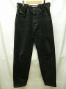 DIESEL ディーゼル SADDLE JEANS イタリア製 ボタンフライ ルーズストレート ブラックデニムパンツ 黒 サイズ:34インチ 【中古】【送料無料】