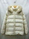 MONCLER モンクレール VALENTINE バレンティーヌ リアルファー フード着脱 ダウンジャケット 白 サイズ:1 【中古】【送料無料】
