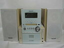 【中古】Panasonic パナソニック SC-PM57MD-W ホワイト MDステレオシステム (5CDチェンジャー/MD/カセット/チューナーコンポ)(本体SA-PM57MDとスピ qqffhab