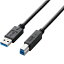 エレコム RoHS準拠 USB(A to B)ケーブル 1.0m ブラック 簡易パッケージ(ブラック)