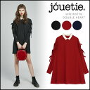 【通9720円→スーパセール★20%OFF】 ジュエティ jouetie リボンスリーブAラインワンピース レディース ワンピース ワンピ ミニ 丈 ミニワンピ リボン スリット 無地 シンプル 081720300301 ラスト1点のみ!再入荷なし!