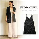 TODAYFUL トゥデイフル LIFE's ライフズ 通販 Satin Wide Combinasion サテンワイドコンビネージョン レディース オールインワン コンビネゾン ワンピース 無地 サテン ワイド 吉田怜香 11720309