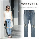 TODAYFUL(トゥデイフル)LIFE's(ライフズ)通販 BOB's Denim デニム ジーンズ ボーイフレンド ボーイズ ダメージ 吉田怜香 Pi(Pちゃん)ブログ【RCP】(11511403/11691403)#203