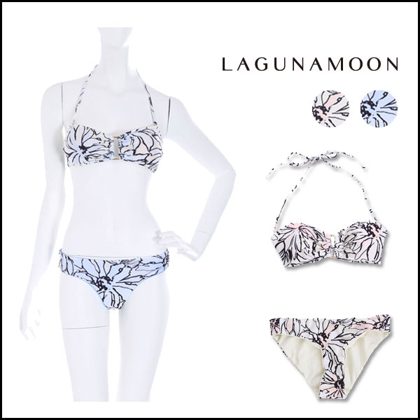 【通15163円→期間限定★10800円】ラグナムーン LAGUNAMOON Artフラワープリントビキニ 031521200401