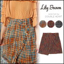 リリーブラウン Lily Brown ツイード台形スカート レディース ボトムス スカート ミニ丈 ツイード 台形 レトロ LWFS174121