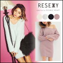 【全品送料無料】リゼクシー ワンピース RESEXXY シャギーニットレディース ミニワンピース ニットワンピース ミニ丈 ミニワンピ タイト 長袖 シンプル 無地 151750319301