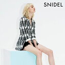 【通18900円→50%OFF】スナイデル SNIDEL 通販 テーラードジャケット ジャケット レディース チェック 柄 カジュアル アウター 長袖 ポケット ネイビー アイボリー swfj182009アウター