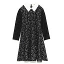 【通15120円→50%OFF】スナイデル SNIDEL 通販 ホワイトカラーレースワンピース レディース ワンピース シャツワンピース シャツワンピ 襟 Aライン フレア 七分袖 レース 透け ミディアム丈 ひざ下丈 swfo181045