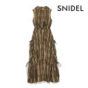 【ポイント10倍】スナイデル SNIDEL 通販 ノースリーブプリントワンピース ワンピース レディース ティアードワンピース ロング フリル チェック 無地 スタンドカラー ノースリーブ swfo184053【セール除外品】
