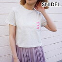 スナイデル SNIDEL 通販 3月下旬予約 SNIDELロゴポケットTシャツ レディース トップス Tシャツ カットソー 半袖 ロゴ アレンジ ショート丈 エナメルプリント 発泡プリント カジュアル ストリート コットン swct191119 セール除外品