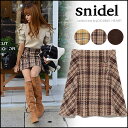 スナイデル snidel 11月上旬予約 ウールミニスカート レディース スカート ミニスカート 台形スカート チェック柄 ヒョウ柄 レオパード フレア SWFS174140