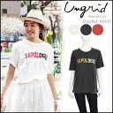 ungrid アングリッド SAPOLOGIEプリントTee SET レディース トップス Tシャツ シンプル ロゴ プリント バッグ セット 古着 ユーズド クルーネック 半袖 トート トートバッグ 鞄 111732704501 フェス