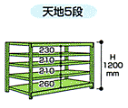 【ポイント10倍】 【代引不可】 山金工業 ヤマテック ボルトレス中量ラック 300kg/段 単体 3S4548-5G 【メーカー直送品】