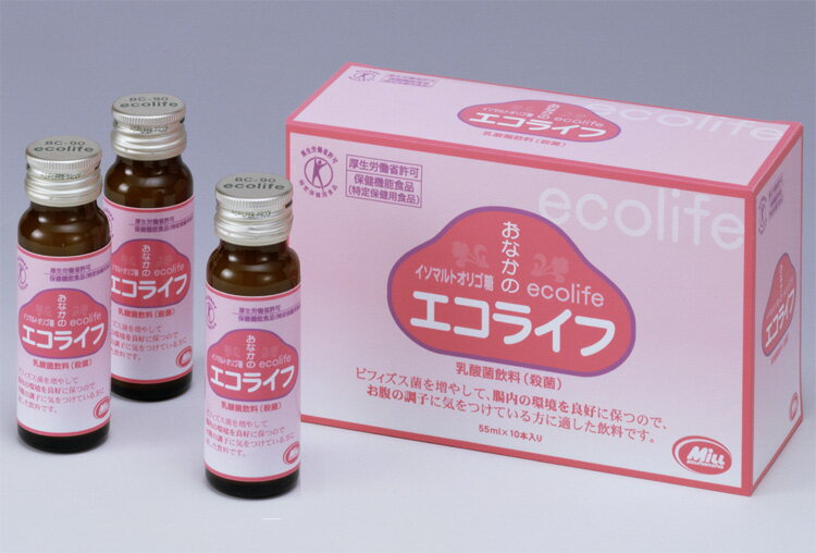 おなかの調子を整えます乳酸菌飲料 エコライフ　55ml×15【RCP】...:dr-meal:10000876