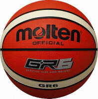 【モルテン　molten】【ボール】　ゴムバスケットボール(6号球)　GR6　BGR6-OI　オレンジ×アイボリー[メール便不可]の画像