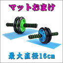 【送料無料】 腹筋ローラー 腹筋トレーニング エクササイズローラー サポートマット付き スポーツ器具 ダイエット器具 筋トレ スリムトレーナー練習用 02P03Dec16