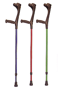 カラーロフストランドクラッチ【M25】　【非課税】安定した前腕型杖ファッショナブルな軽量タイプの　前腕固定杖です。グリップまでの長さ（75.5〜95.5cm）