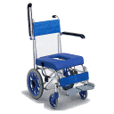 【送料無料】バスタイムをゆったり快適に【ミキ社製】入浴用・バスタイム用アルミフレーム車いすMHC46(介助用)