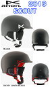 2015-16 anon (アノン) SCOUT HELMET ヘルメット YOUTH ユース KIDS キッズ Enduraシェル パッシブベンチレーション 保温性 快適性 カラー(Black,DaveyJonesBlack)