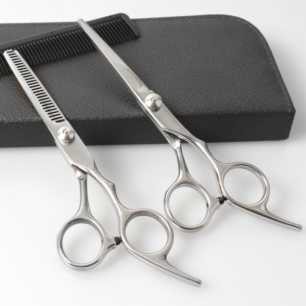 【メール便送料無料】散髪ハサミセット 5点セット(カットバサミ、スキバサミ、コーム、シザーケース、ラバークッション)【理容 美容 シザーバッグ付き 散髪セット ... ランキングお取り寄せ