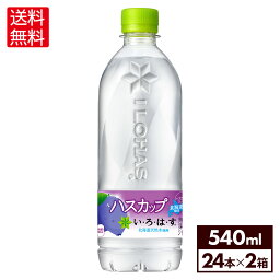 コカ・コーラ い・ろ・は・す <strong>ハスカップ</strong> 540ml ペットボトル 24本入り×2ケース【送料無料】<strong>北海道</strong>工場製造