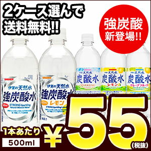 サンガリア 天然水炭酸水 500mlPET×24本×2ケース 選り取り［賞味期限：2ヶ月以…...:drinkshop:10514836