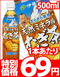 【2〜3営業日以内に出荷】【在庫処分】伊藤園 天然ミネラルむぎ茶 500ml×24本［賞味期限：4ヶ月以上］同一商品のみ2ケース1配送でお届けします