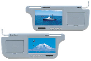 【期間限定☆全品ポイント2倍!!】VM070A ドリームメーカー LEDバックライト機能!!7型サンバイザーモニター 車検対応!! カラー：グレー DreamMaker【取寄商品】【02P03Dec16】