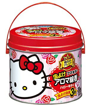 【フマキラー】虫よけアロマ線香 ハローキティ　30巻缶入 ローズの香り 不快害虫用