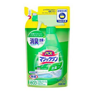 バスマジックリン　泡立ちスプレー消臭プラス　つめかえ用　350ml　≪花王≫バス用洗剤浴室特有のニオイまでスッキリ消臭、汚れも落ちる！