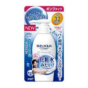 スキンアクア モイスチャージェル ポンプタイプ　150g　SPF32・PA+++（顔・からだ用）　【ロート製薬】