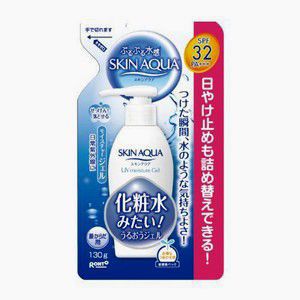 スキンアクア モイスチャージェル つめかえ用　130g　SPF32・PA+++（顔・からだ用）　【ロート製薬】