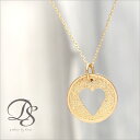 K18ゴールドネックレス ハートネックレス存在感ある丸いコイン状のデザイン 18k/18金 ネックレス 【送料無料】 DEVAS ディーヴァス シンプル アクセ アクセサリー誕生日 プレゼント ギフト ジュエリー レディース ペンダント オシャレ 大人