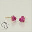 18k 18金 ゴールド ピアス ハート ルビー 計0.5ct pierce K18 ゴールド K18WG ホワイトゴールド【送料無料】 DEVAS ディーヴァス