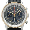 【DS KATOU】 国内正規品 BREITLING ブライトリング ナビタイマー1 B01 UB0121 クロノグラフ43 K18RGベゼル メンズ オートマ 裏スケ グレー 黒文字盤 【中古】
