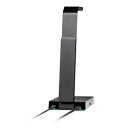 クーラーマスター ヘッドホンスタンド Qiワイヤレス充電対応 USBハブ機能付 GS750 ブラック MPA-GS750-00 MPAGS75000