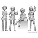 プラッツ ガールズ&パンツァー劇場版 1/35 カバさんチーム フィギュアセット パンツァージャケットバージョン 無発砲ウレタン樹脂製 未塗装キット