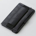 ELECOM(エレコム) スマートフォン用ストラップ スマホバンド レザー カード収納 スタンド機能 ブラック P-STBLCBK PSTBLCBK
