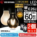 【2個セット】LEDフィラメント電球 E26 60W相当 LDA7N-G/D-FC送料無料 led 照明 ライト 電球 E26口金 一般電球 810lm 密閉型器具対応 調光器対応 アイリスオーヤマ 昼白色相当・電球色相当/クリア・ホワイト